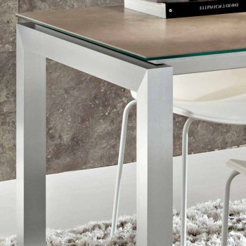 Ausziehbarer Esstisch bis 240 cm aus Laminam Made in Italy - Monolith