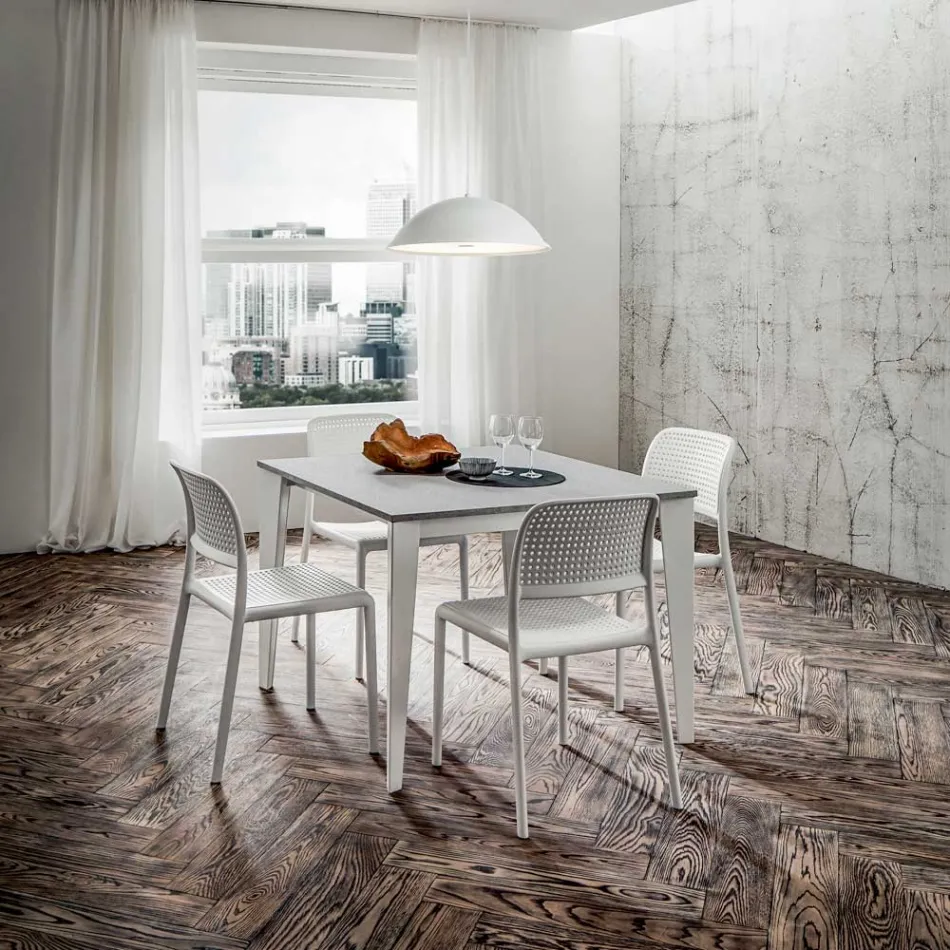 Ausziehbarer Esstisch bis 252 cm aus HPL, hergestellt in Italien – Efisto Viadurini