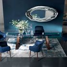 Ausziehbarer Esstisch bis 280 cm aus Glas, hergestellt in Italien – Antimo Viadurini