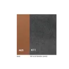 Ausziehbarer Esstisch bis zu 280 oder 298 cm, Keramik, Metall - Revia Viadurini