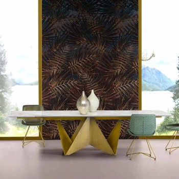 Ausziehbarer Esstisch Bis zu 294 cm in Made in Italy Marmorsteinzeug - Makro