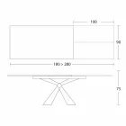 Ausziehbarer Esstisch Bis zu 298 cm aus Keramik Made in Italy - Anaconda Viadurini