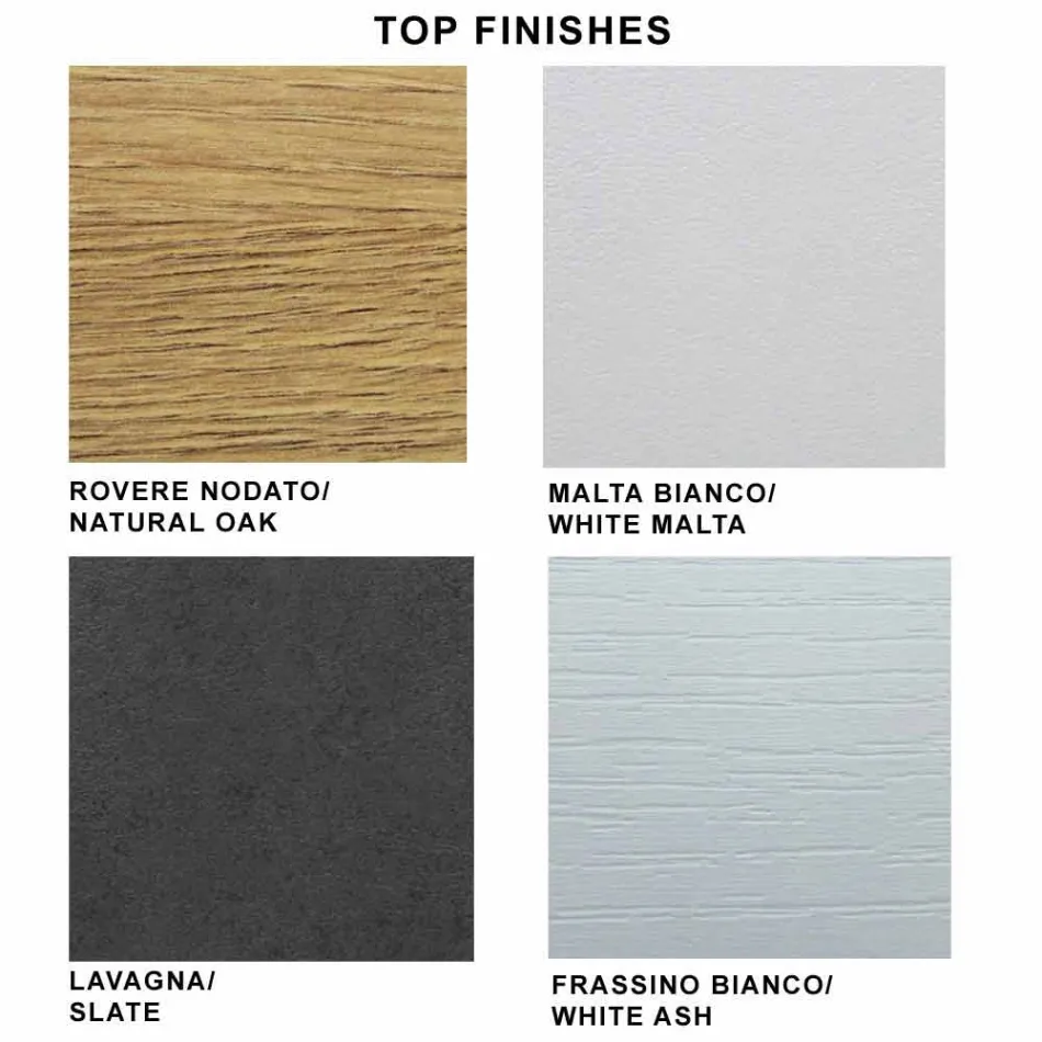 Ausziehbarer Esstisch bis 300 cm aus Laminat, hergestellt in Italien – Grotta Viadurini