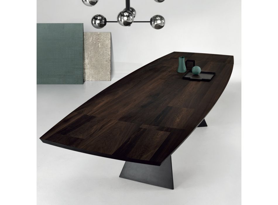 Ausziehbarer Esstisch bis 300 cm aus Holz Made in Italy - Paolito
