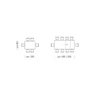 Ausziehbarer Esstisch bis 310 cm aus Melamin, hergestellt in Italien – Siebzigerjahre Viadurini