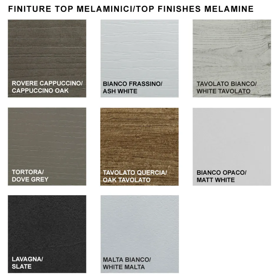 Ausziehbarer Esstisch bis 310 cm aus Melamin, hergestellt in Italien – Siebzigerjahre Viadurini