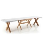 Ausziehbarer Esstisch bis 315 cm aus Massivholz - Massimo Viadurini
