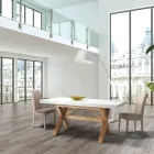 Ausziehbarer Esstisch bis 315 cm aus Massivholz - Massimo Viadurini