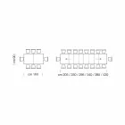 Ausziehbarer Esstisch bis zu 450 cm aus Laminat, hergestellt in Italien – Salentino Viadurini