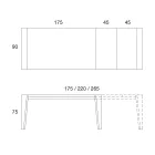 Ausziehbarer Esstisch in Holzfurnier Verschiedene Ausführungen - Gerry Viadurini