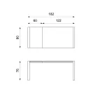 Tisch aus Glas und Metall verlängerbar Oddo Viadurini