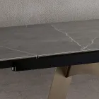 Ausziehbarer Esstisch aus Glaskeramik und Metall Made in Italy - Ania Viadurini