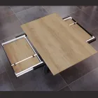 Ausziehbarer und breiterer Esstisch aus Melamin und Metall – Devendra Viadurini