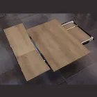 Ausziehbarer und breiterer Esstisch aus Melamin und Metall – Devendra Viadurini