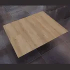 Ausziehbarer und breiterer Esstisch aus Melamin und Metall – Devendra Viadurini