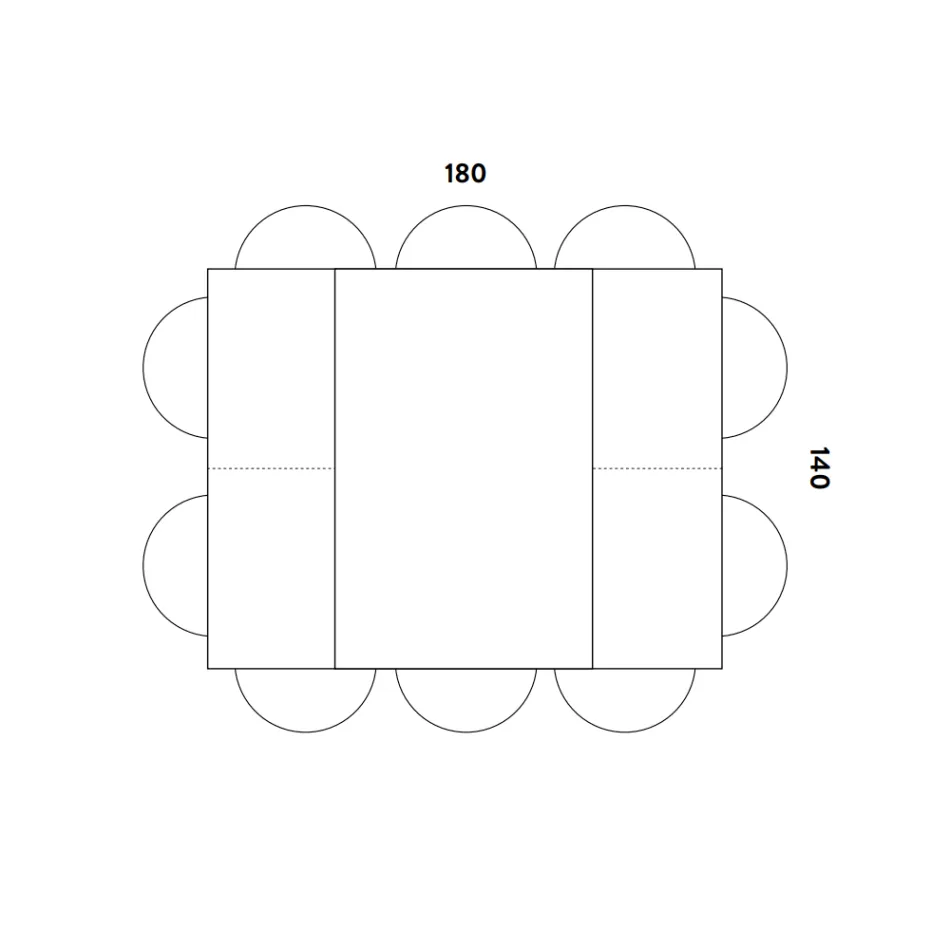 Ausziehbarer und breiterer Esstisch aus Melamin und Metall – Devendra Viadurini