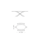 Esstisch mit Fassplatte aus HPL-Laminat, hergestellt in Italien – Grotta Viadurini