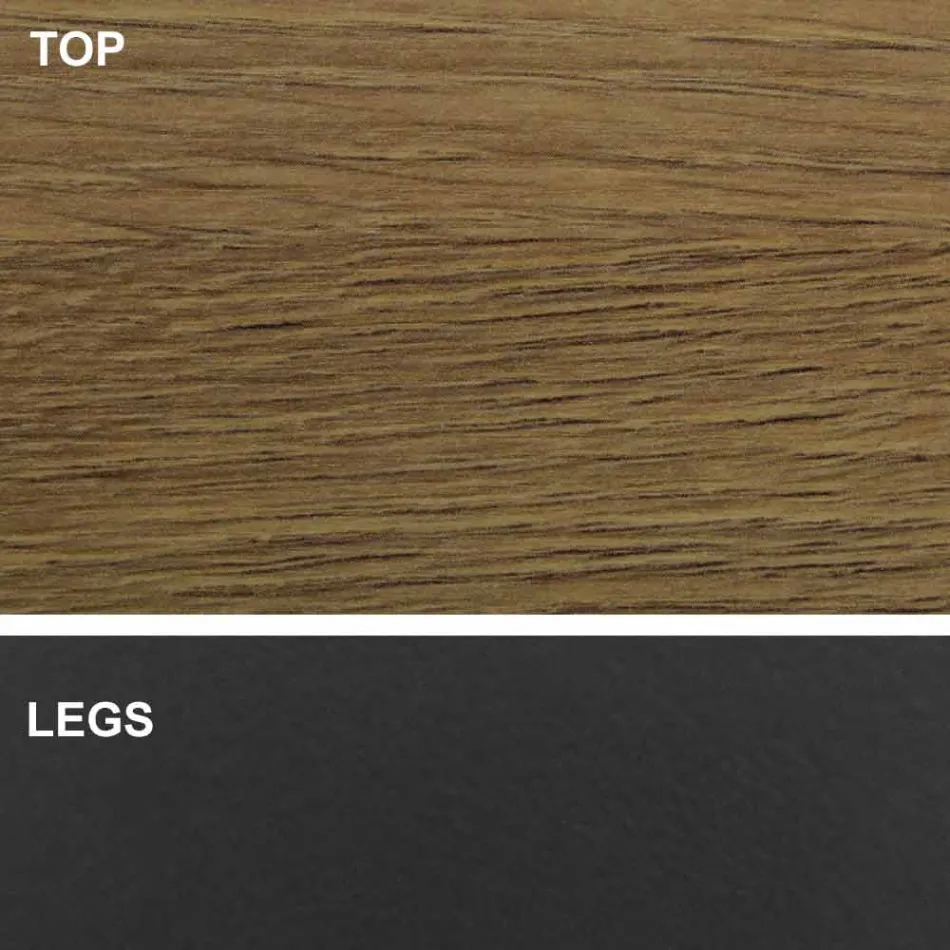 Esstisch mit tonnenförmiger Platte aus HPL-Laminat, hergestellt in Italien – Settimmio Viadurini