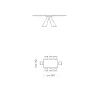 Esstisch mit Fenix-Platte und Stahlgestell, hergestellt in Italien – Dalmatiner Viadurini