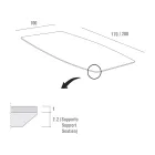 Esstisch mit HPL-Platte und Metallbasis Made in Italy - Aresto Viadurini