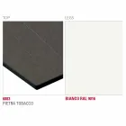 Esstisch mit HPL-Platte und Metallbasis Made in Italy - Aresto Viadurini