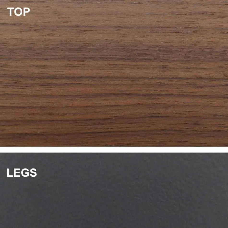 Esstisch mit furnierter Holzplatte, hergestellt in Italien – Settimmio Viadurini