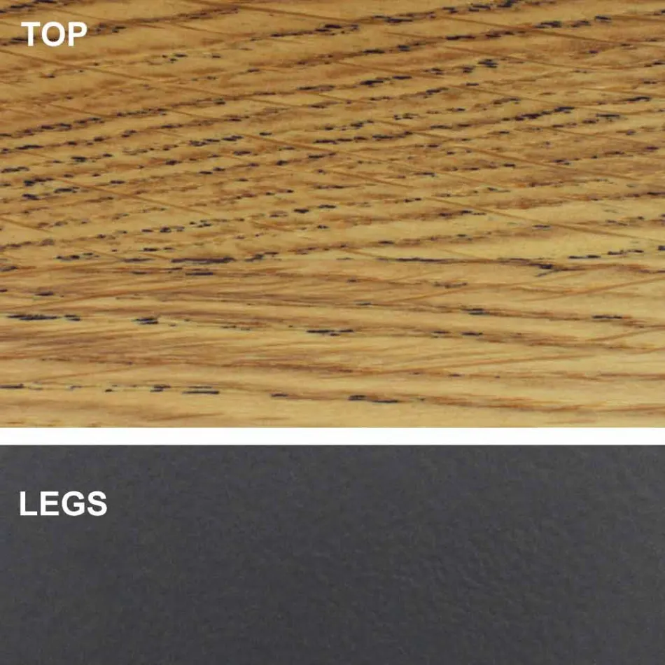 Esstisch mit furnierter Holzplatte, hergestellt in Italien – Settimmio Viadurini