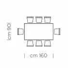 Esstisch mit furnierter Holzplatte, hergestellt in Italien – Settimmio Viadurini