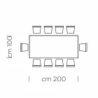 Esstisch mit furnierter Holzplatte, hergestellt in Italien – Settimmio Viadurini