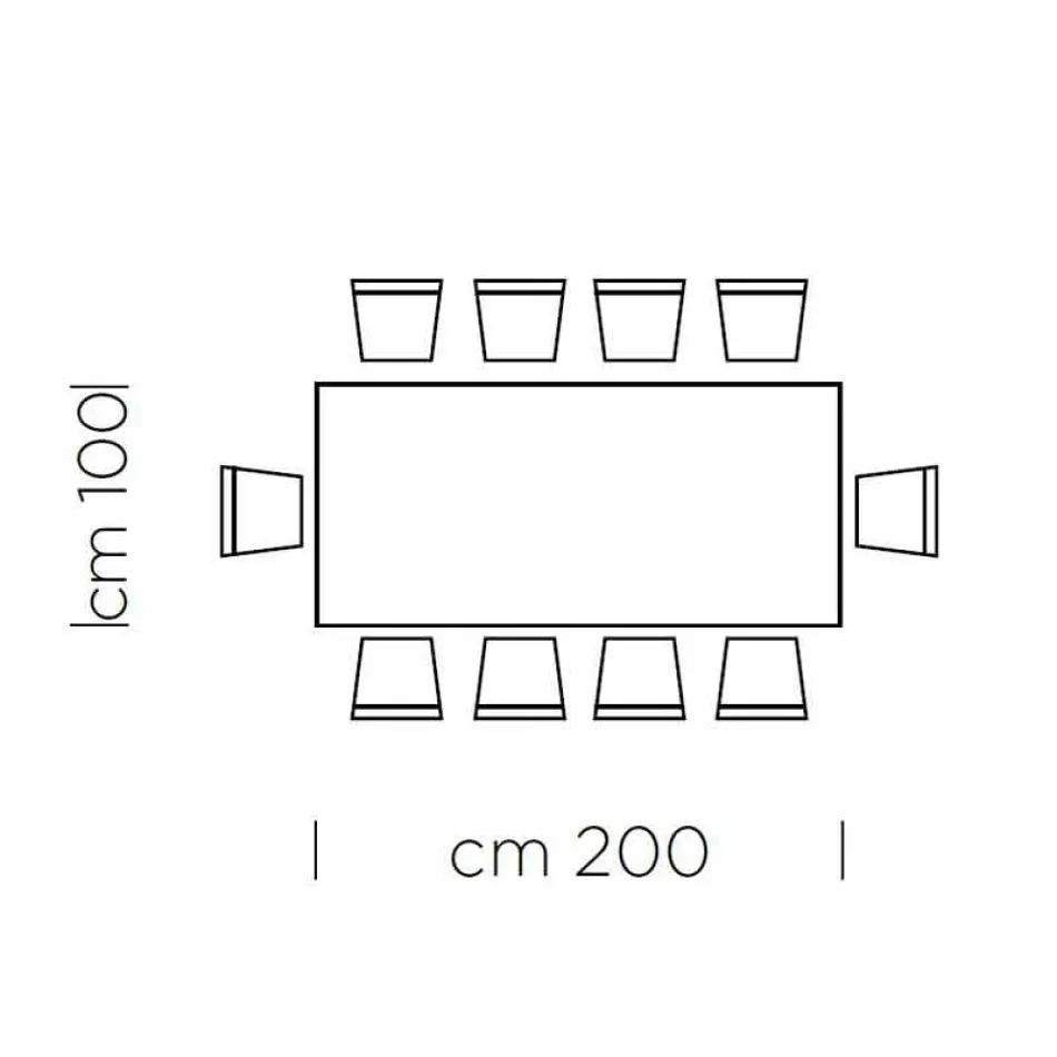 Esstisch mit furnierter Holzplatte, hergestellt in Italien – Settimmio Viadurini