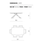 Esstisch mit Eichenfurnierplatte Made in Italy - Antonino Viadurini