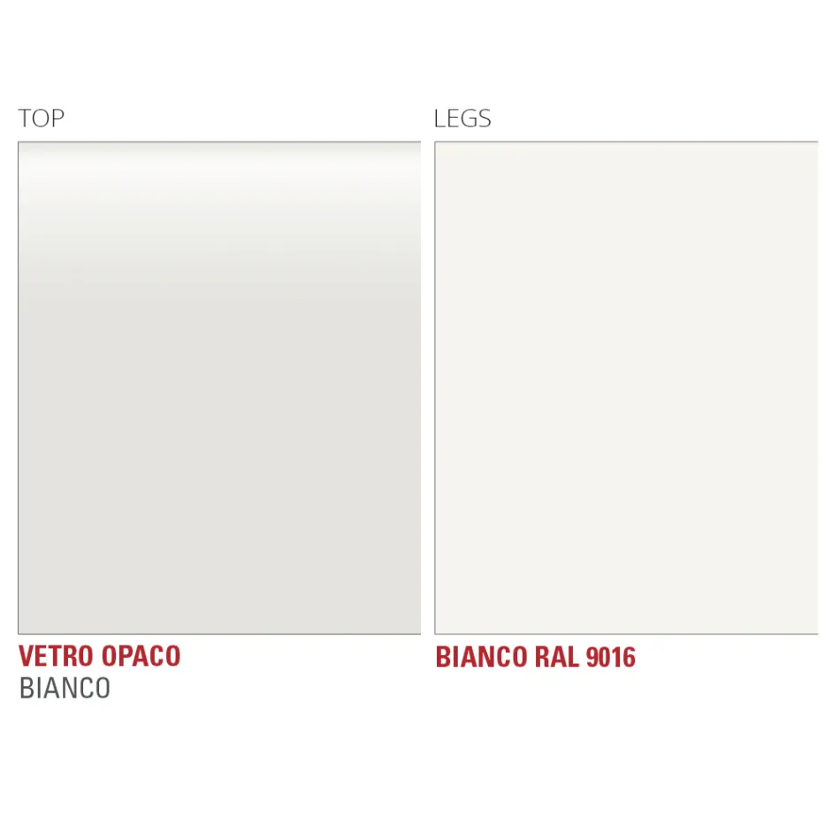 Hochwertiger Esstisch mit lackierter Glasplatte Made in Italy – Brontolo Viadurini