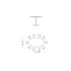 Esstisch mit ovaler furnierter Platte, hergestellt in Italien – Dollars Viadurini