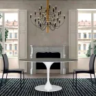 Esstisch mit runder Platte aus hochwertigem Fenix, hergestellt in Italien – Dollars Viadurini