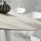 Esstisch mit runder Laminatplatte, hergestellt in Italien – Lingotto Viadurini