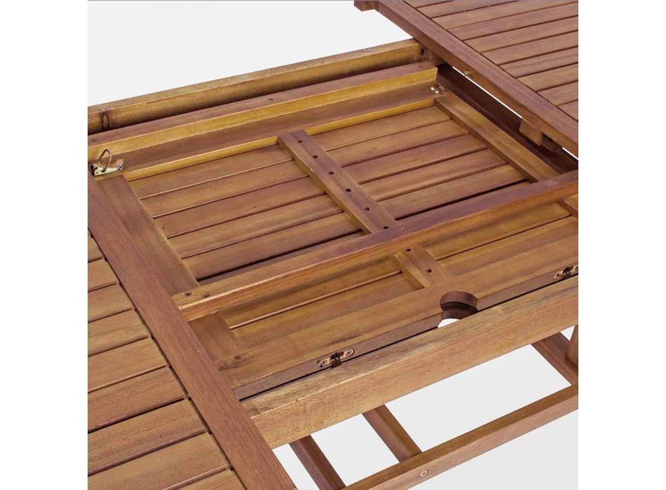 Ausziehbarer Esstisch im Freien Bis zu 240 cm in Holz - Kaley Viadurini