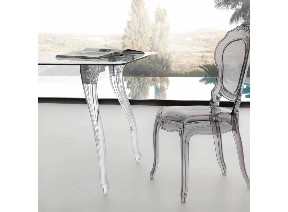 von modernem Design Esstisch mit gehärtetem Glas Jinny Viadurini