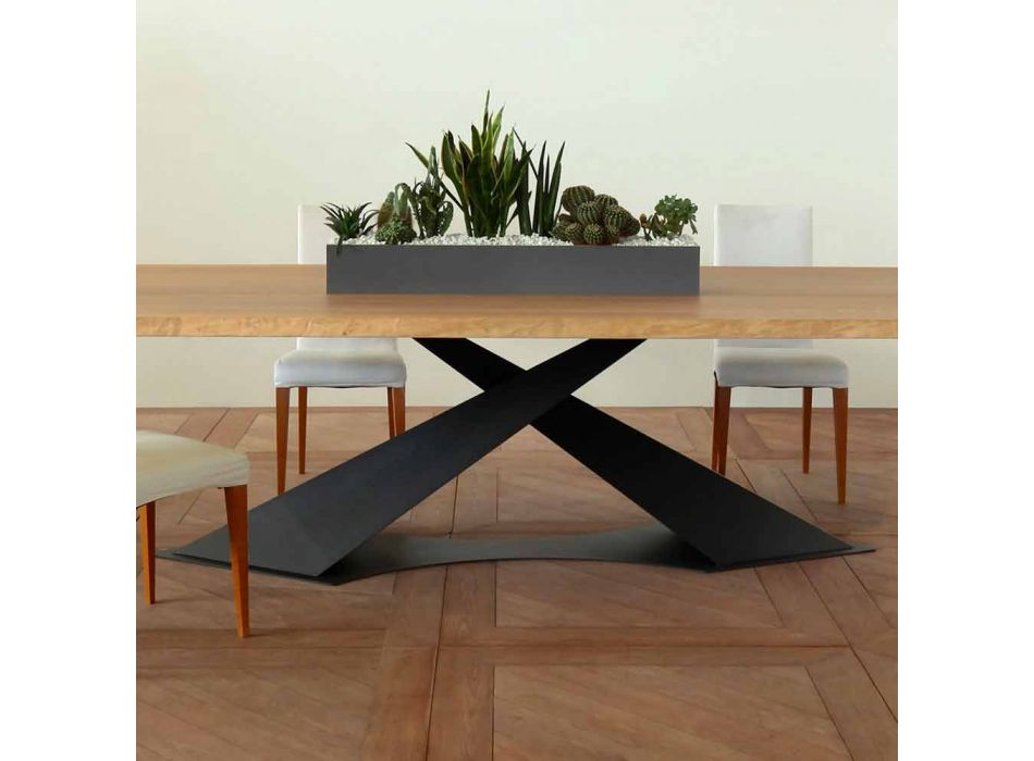 Esstisch im modernen Design mit Elliot-Tischplatte aus italienischer Eiche Viadurini