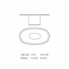 Ovaler Esstisch mit modernem Design aus blauem MDF und Kupfer Made in Italy - Oku Viadurini