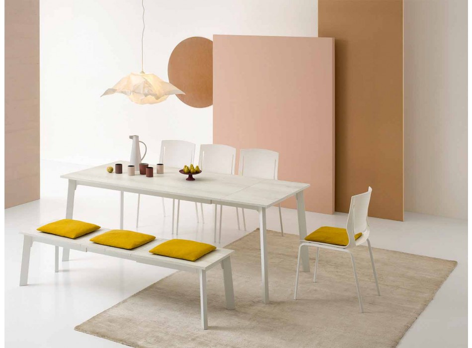 Design Esstisch, erweiterbar mit 6/8 Sitzplätzen - Arnara Basic Viadurini