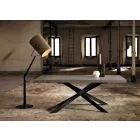 Design Esstisch aus Eiche und Metall made Italy Oncino Viadurini