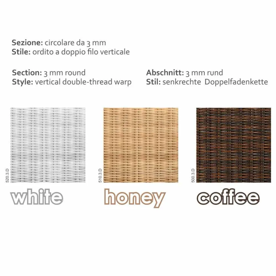 Tabelle Designer Speise Polyethylen handgewebte Tschad Viadurini