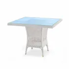 Tabelle Designer Speise Polyethylen handgewebte Tschad Viadurini