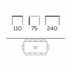 Esstisch in modernem Design aus Gres und Esche Made in Italy - Charol Viadurini