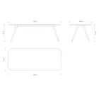 Hochwertiger Esstisch mit Eschenholzplatte, hergestellt in Italien – Ulma Viadurini