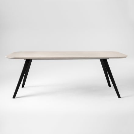 Hochwertiger Esstisch mit Eschenholzplatte, hergestellt in Italien – Ulma Viadurini