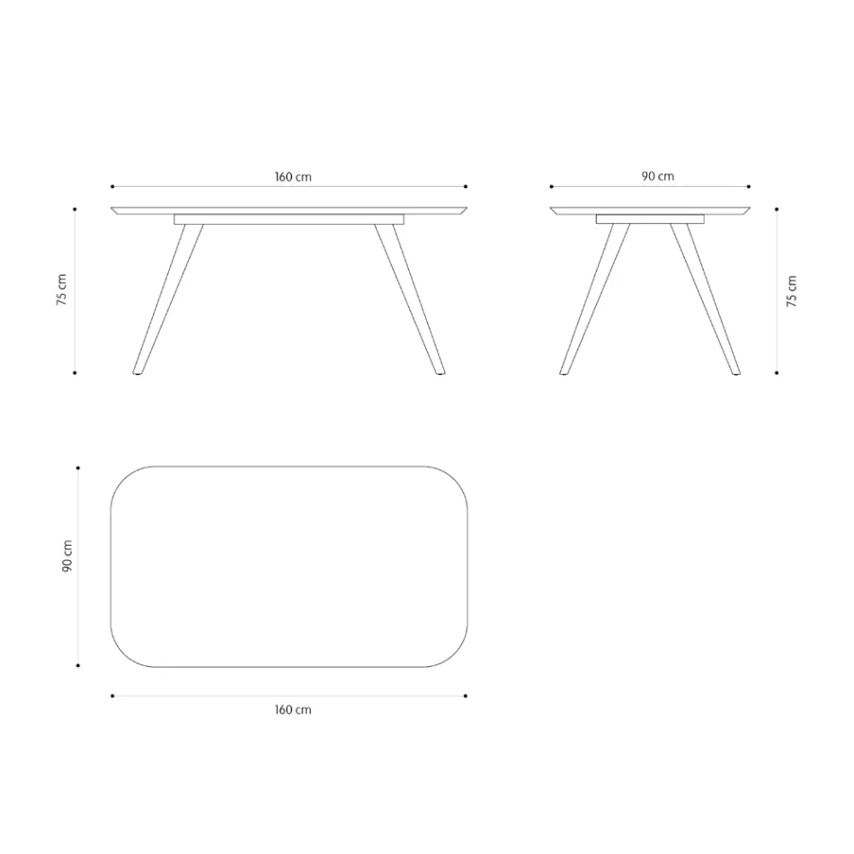 Hochwertiger Esstisch mit Eschenholzplatte, hergestellt in Italien – Ulma Viadurini