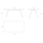 Hochwertiger Esstisch mit Eschenholzplatte, hergestellt in Italien – Ulma Viadurini