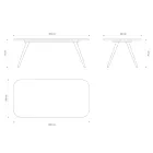 Hochwertiger Esstisch mit Eschenholzplatte, hergestellt in Italien – Ulma Viadurini