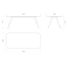 Hochwertiger Esstisch mit Eschenholzplatte, hergestellt in Italien – Ulma Viadurini